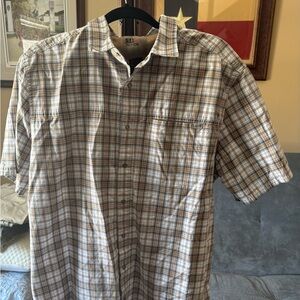 5.11 Tactical Casual Button Down Shirt Brown and Gray